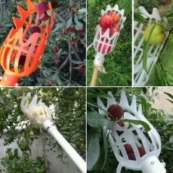 Plast Fruktplockare Skördplockare Huvud Fruktplockningskorg Fruktfångare