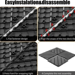 Plastdeckplattor, 44 st, 12