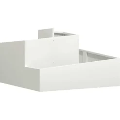 Plastkruka Rektangulär för Inomhusbruk | Färg: Vit | Storlek: 80x80x50 cm