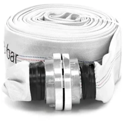 Platt brandmansnätslang för vatten med storz-kontakt 3'' 76 mm 8-24 bar 20 m