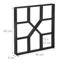 Plattformsform, 4x40x40 cm, Svart