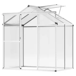 Polykarbonatväxthus 6x4 Ft, Utomhus Walk-in Växthus, För Trädgårdsanvändning