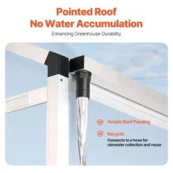 Polykarbonatväxthus 6x4 Ft, Utomhus Walk-in Växthus, För Trädgårdsanvändning