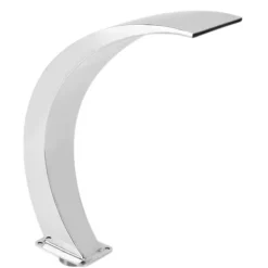 Pool Waterfall Fountain G1 Invändig gänga 304 Rostfritt stål Rund Böjd Design Utomhuspool Fontän för Lekplats