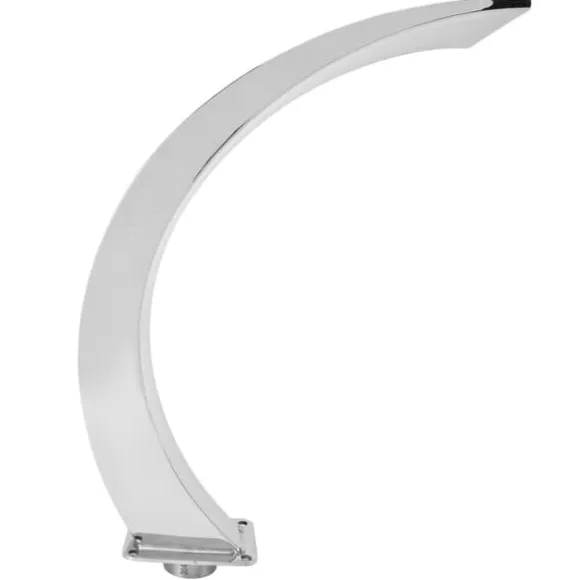 Pool Waterfall Fountain G1 Invändig gänga 304 Rostfritt stål Rund Böjd Design Utomhuspool Fontän för Lekplats