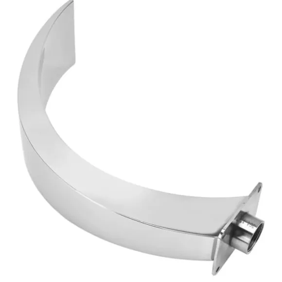 Pool Waterfall Fountain G1 Invändig gänga 304 Rostfritt stål Rund Böjd Design Utomhuspool Fontän för Lekplats