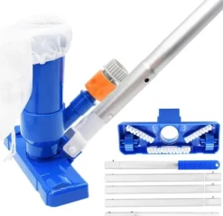 Pooldammsugare med teleskopstång och borsthuvud – Effektiv rengöring av poolbotten