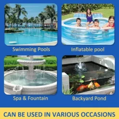 Pooldammsugare med teleskopstång och borsthuvud – Effektiv rengöring av poolbotten