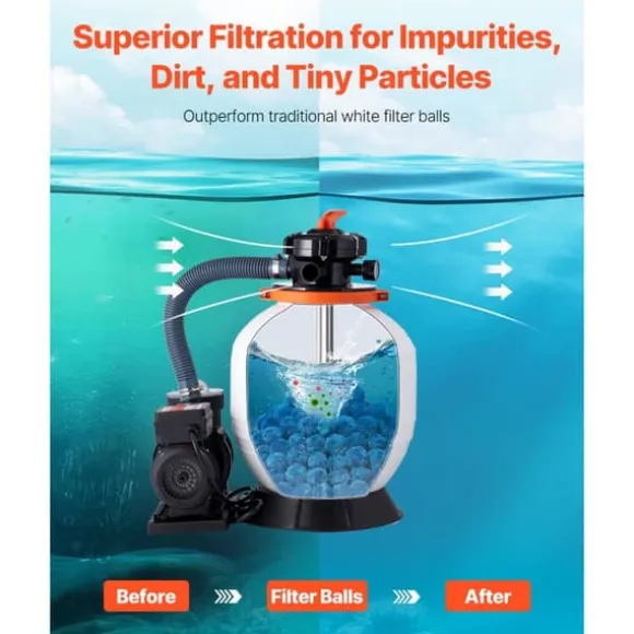 Poolfilterkulor, För Sandfilterpumpspool, 4 Lbs Återanvändbar Blå, Hög filtreringseffektivitet