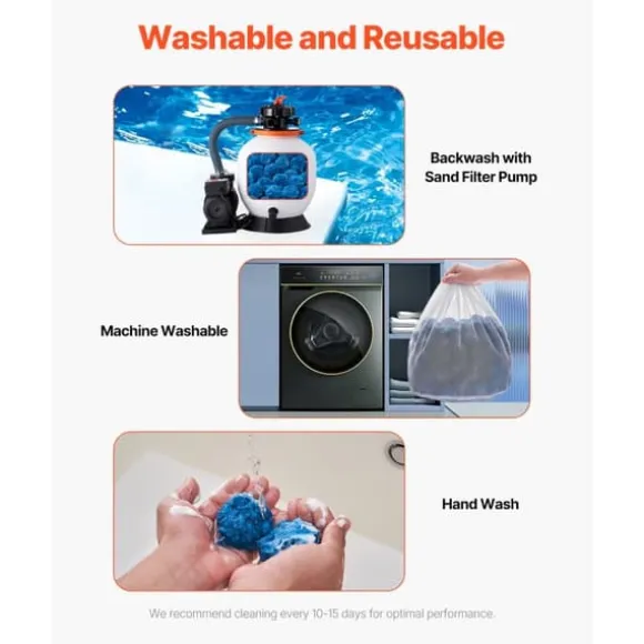 Poolfilterkulor, För Sandfilterpumpspool, 4 Lbs Återanvändbar Blå, Hög filtreringseffektivitet