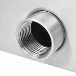 Poolfontän i rostfritt stål - Dekorativ poolaccessoar | Färg: Silver | Storlek: 64x30x52 cm