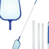 Poolhåv/Poolskummarhåv/Håv med Teleskopisk Stålstång - 160 cm Utdragbar Lövskummar för Pool & Spa