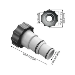 Poolslangadapter - Intex - Poolkoppling - Anslutningar 1,5" och 1,25" - Plast - Hållbar
