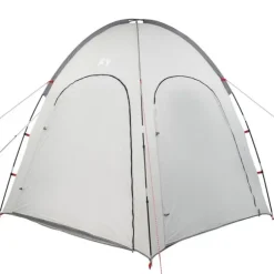 Pooltält med tak Grå 366 x 305 x 231 cm Polyester och Fiberglas