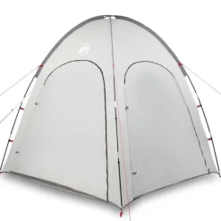 Pooltält med tak Grå 366 x 305 x 231 cm Polyester och Fiberglas