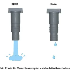 Poolventil med 2 slangklämmor för 32 mm slangar