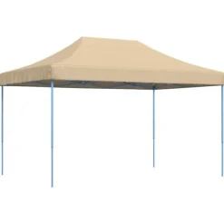 Pop-Up hopfällbart partytält 440x292x315 cm | Färg: Beige | Perfekt för utomhusevent