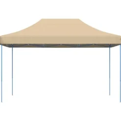 Pop-Up hopfällbart partytält 440x292x315 cm | Färg: Beige | Perfekt för utomhusevent