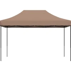 Pop-Up hopfällbart partytält 410x279x315 cm | Färg: Brun | För utomhusevent och fester