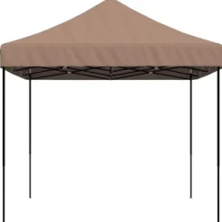 Pop-Up hopfällbart partytält 410x279x315 cm | Färg: Brun | För utomhusevent och fester