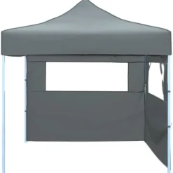 Pop-Up hopfällbart partytält med sidoväggar - Slitstarkt och vattentåligt | Storlek: 3x3 m | Färg: Antracit