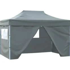 Pop-Up hopfällbart partytält med 4 sidoväggar 3x4,5 m antracit - Partytält - Festtält - Home & Living