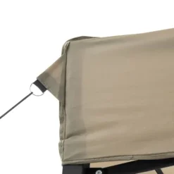 Pop-Up hopfällbart partytält med 3 sidoväggar - Utomhustält | Färg: Taupe | Storlek: Standard