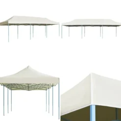 Pop-Up hopfällbart partytält gräddvit 3x9 m - Partytält - Festtält - Home & Living