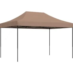 Pop-Up hopfällbart partytält 410x279x315 cm brun