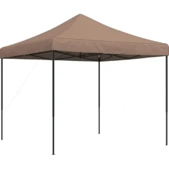 Pop-Up hopfällbart partytält 292x292x315 cm brun