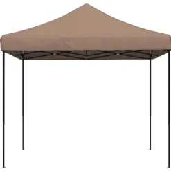 Pop-Up hopfällbart partytält 292x292x315 cm brun