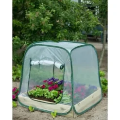 Pop-up växthus för trädgården - NATURE - 100x100x100 cm - Transparent PE - UV-skydd