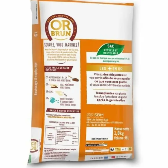 Potting compost OR BRUN 6 L