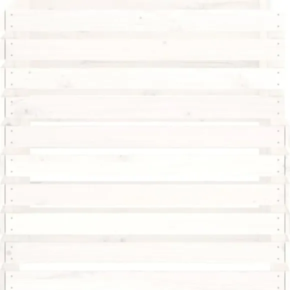 Praktisk kompostlåda i massivt furuträ - Hög kapacitet | Färg: Vit | Storlek: 80x80x78 cm