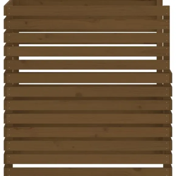 Praktisk kompostlåda i massiv furu | Färg: Honungsbrun | Storlek: 100x100x102 cm