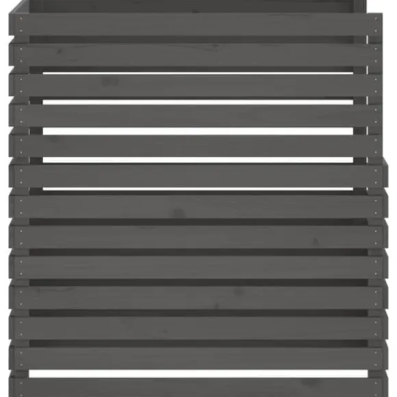 Praktisk kompostlåda i massiv furu - Samla organiskt avfall | Färg: Grå | Storlek: 100x100x102 cm