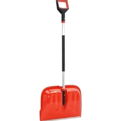 Praktisk snöskyffel i aluminium med rott handtag | Längd: 136 cm | Färg: Röd