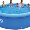 Prisvärd 305 cm uppblåsbar poolset med filterpump och tillbehör för budgetmedvetna köpare