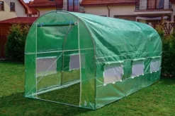 Professionell 450x200x200cm Växthus Tunnel för Hängivna Odlare - Hållbar Galvaniserad Stålram, UV-Resistent Täckning, Enkel Montering