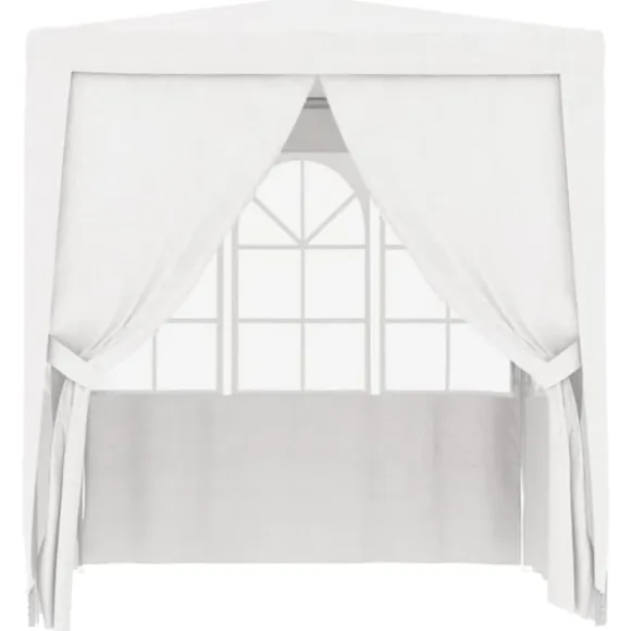 Professionellt partytält med väggar 2,5x2,5 m vit 90 g/m² - Partytält - Festtält - Home & Living