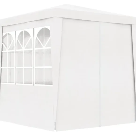 Professionellt partytält med väggar 2,5x2,5 m vit 90 g/m² - Partytält - Festtält - Home & Living