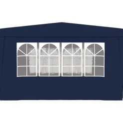 Professionellt partytält med väggar 4x4 m blå 90 g/m²