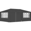 Professionellt partytält med väggar 4x6 m antracit 90 g/m²