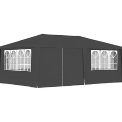 Professionellt partytält med väggar 4x6 m antracit 90 g/m²