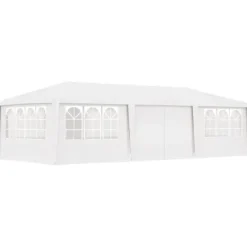 Professionellt partytält med väggar 4x9 m vit 90 g/m² - Partytält - Festtält - Home & Living