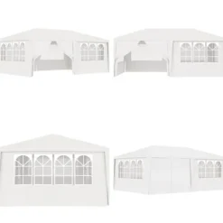 Professionellt partytält med väggar 4x6 m vit 90 g/m² - Partytält - Festtält - Home & Living