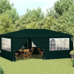 Professionellt partytält med väggar 4x6 m - UV- och vattenbeständigt | Färg: Grön | Storlek: 4x6 m