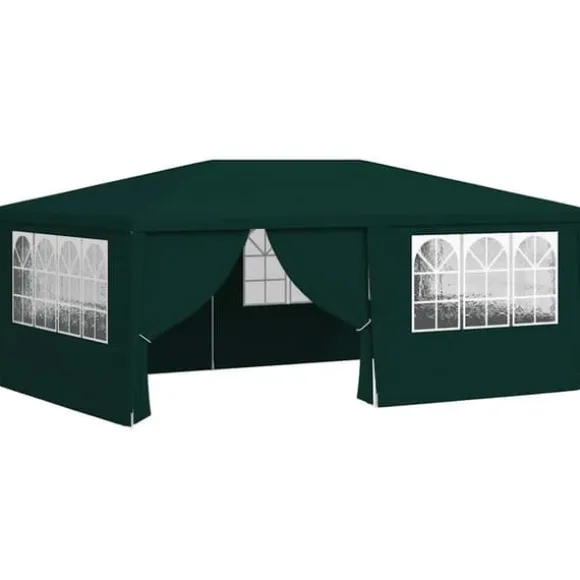 Professionellt partytält med väggar 4x6 m - UV- och vattenbeständigt | Färg: Grön | Storlek: 4x6 m