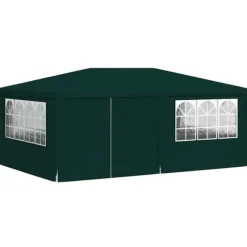Professionellt partytält med väggar 4x6 m - UV- och vattenbeständigt | Färg: Grön | Storlek: 4x6 m