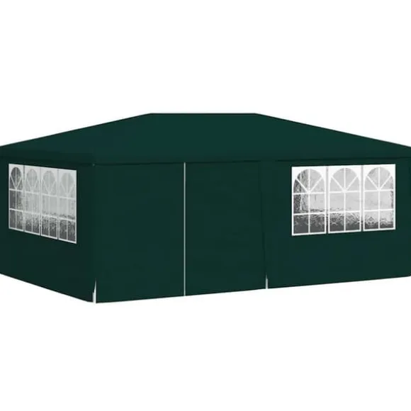 Professionellt partytält med väggar 4x6 m - UV- och vattenbeständigt | Färg: Grön | Storlek: 4x6 m